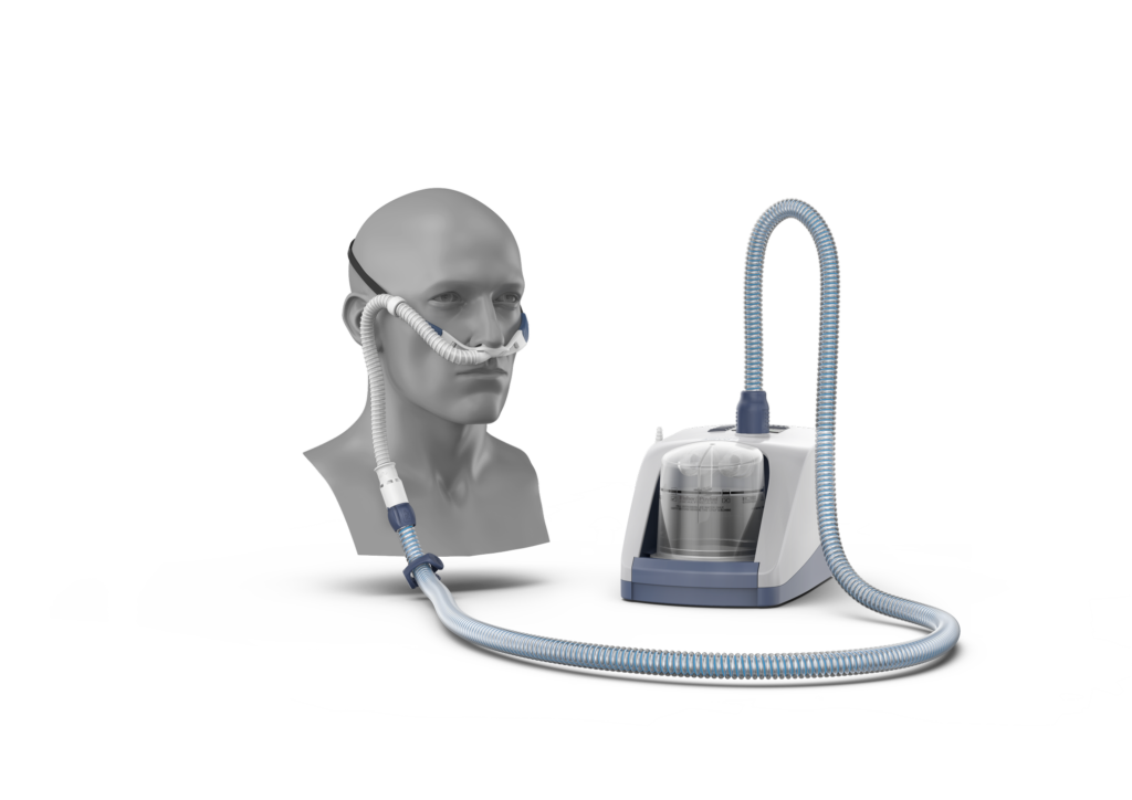 The myAIRVO 2 with Optiflow nasal cannula