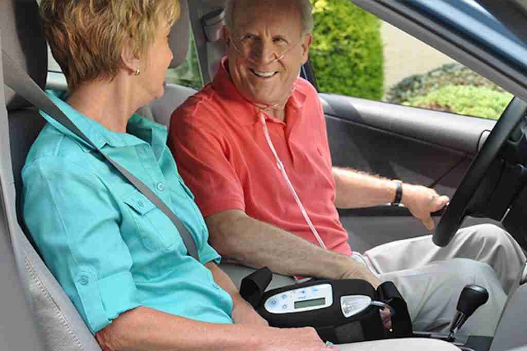 Using portable oxygen concentrator while driving