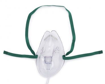 Salter Labs Adult Elongated Medium Concentration Oxygen Mask with 7' Tubing 