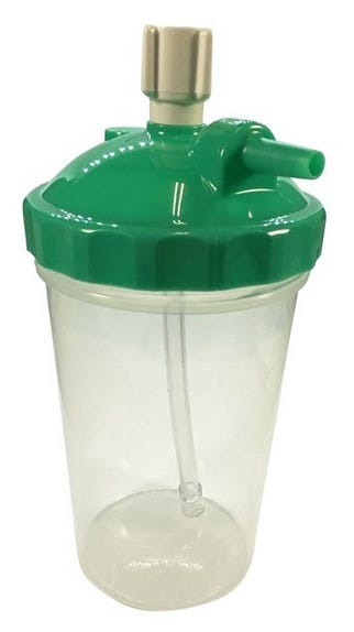 WestMed Low Flow Dry Bubble Humidifier Bottle